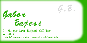 gabor bajcsi business card